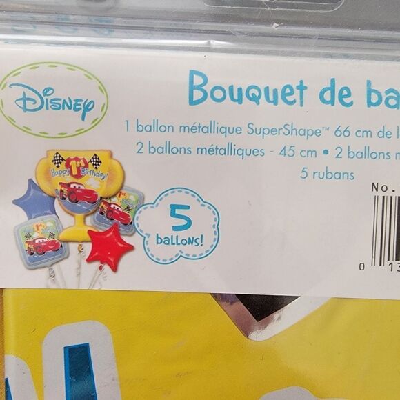 Disney Cars "1st" Birthday Balloon Bouquet. - Picture 2 of 2